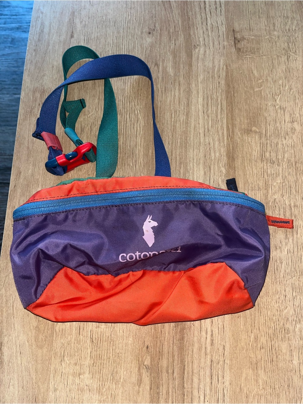 cotopaxi Purple, Orange & Teal Colorblock Sling Bag Fanny bag